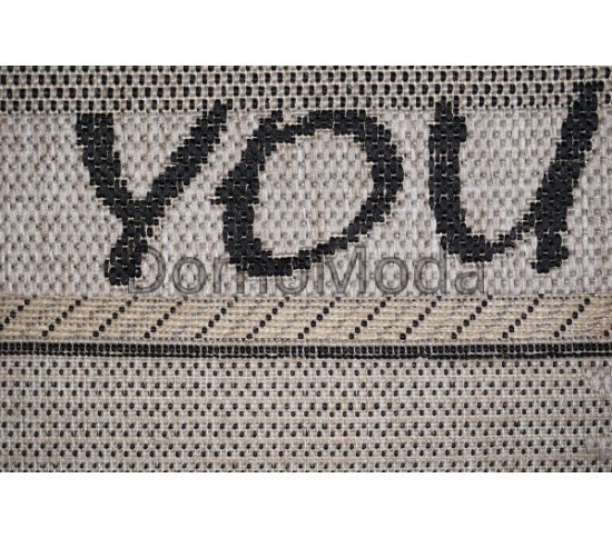 Безворсовый ковер Natura 20319 Silver-Black - высокое качество по лучшей цене в Украине изображение 3.